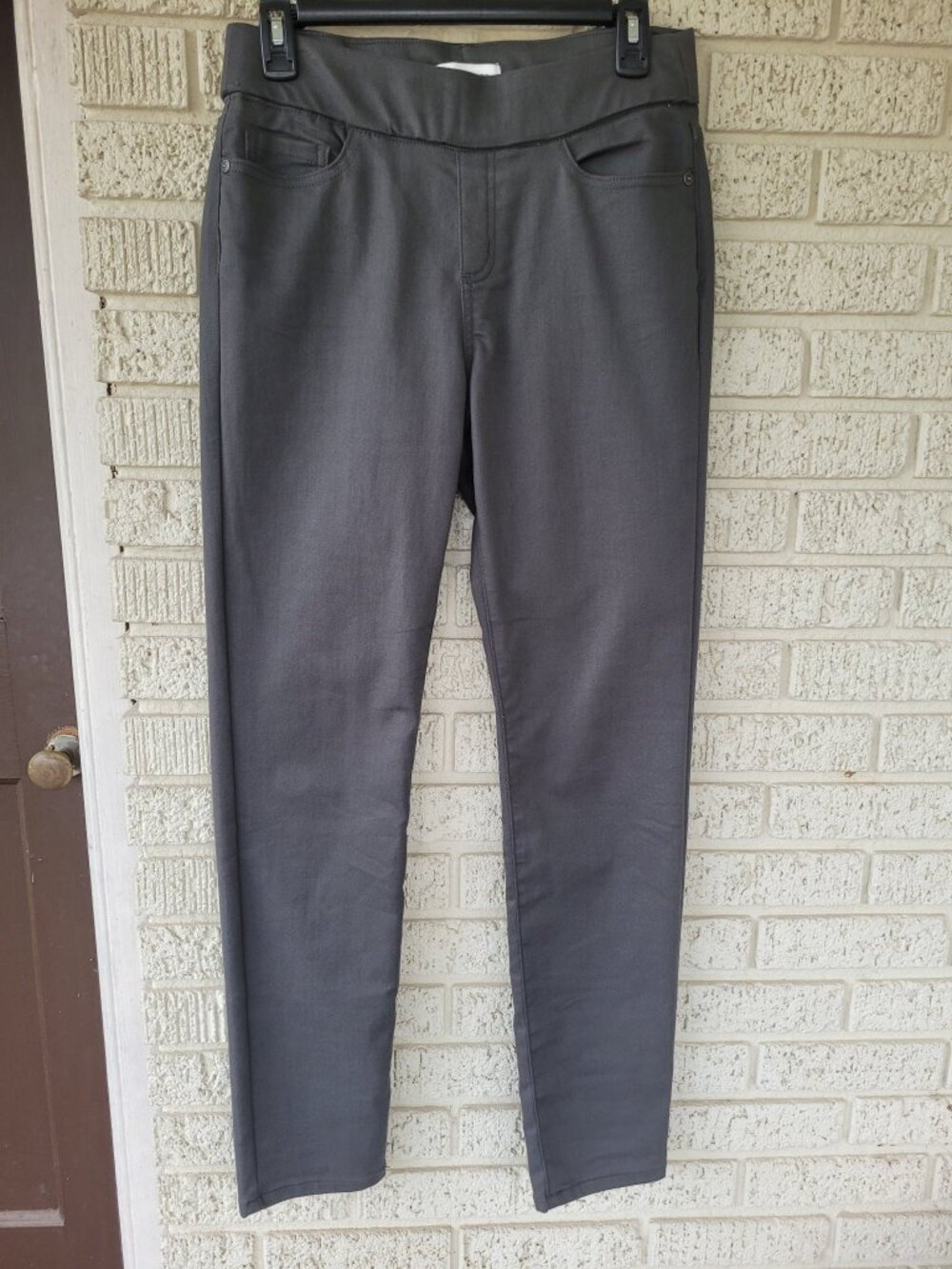 Liz Claiborne Amber Charcoal Gray Pull On Pants Size 4
